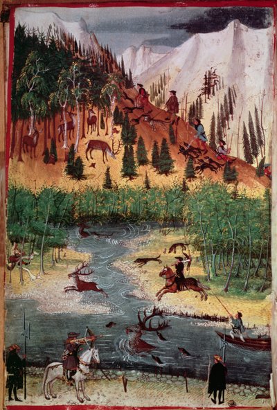 Maximilian I hunting deer by Unbekannt Unbekannt